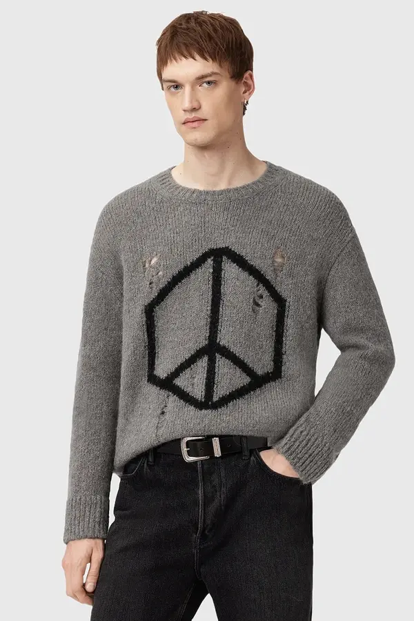 AllSaints Pulover s dodatkom vune AllSaints MESSAGE