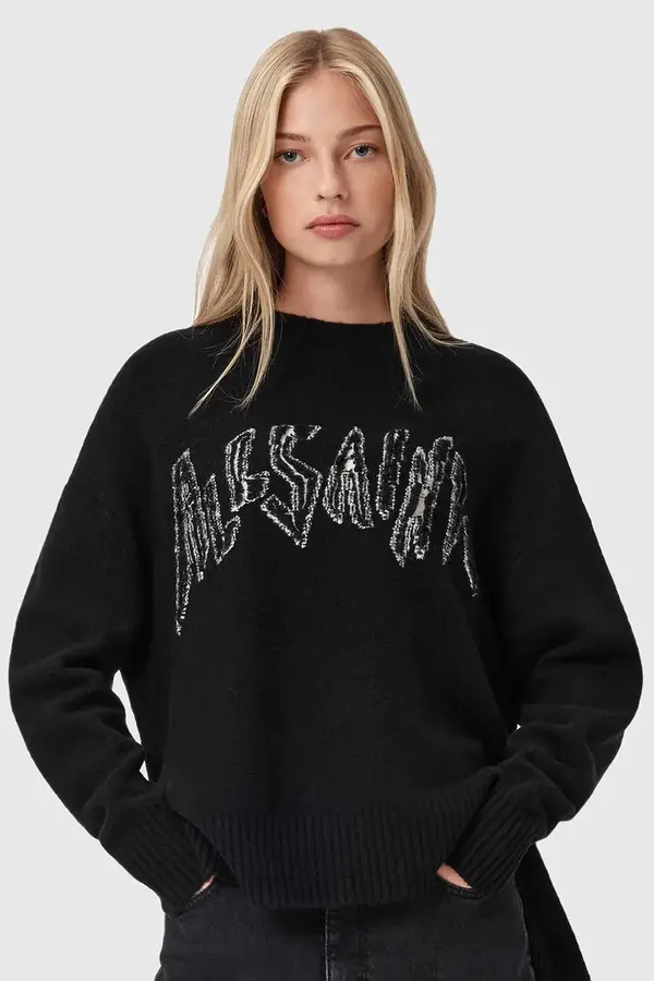 AllSaints Pulover s dodatkom vune AllSaints