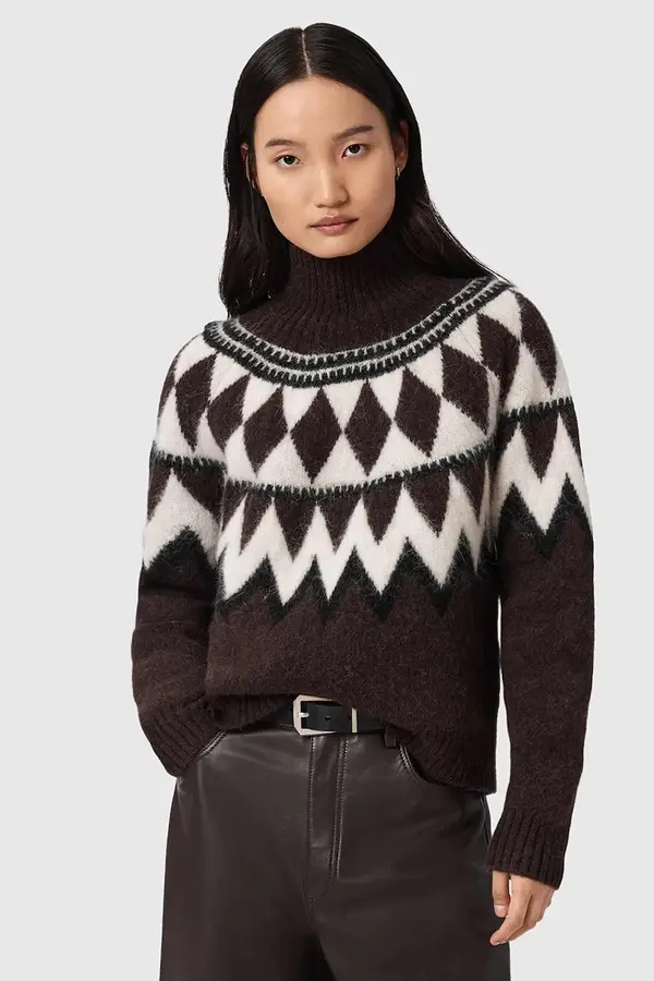 AllSaints Pulover s dodatkom vune AllSaints TARA