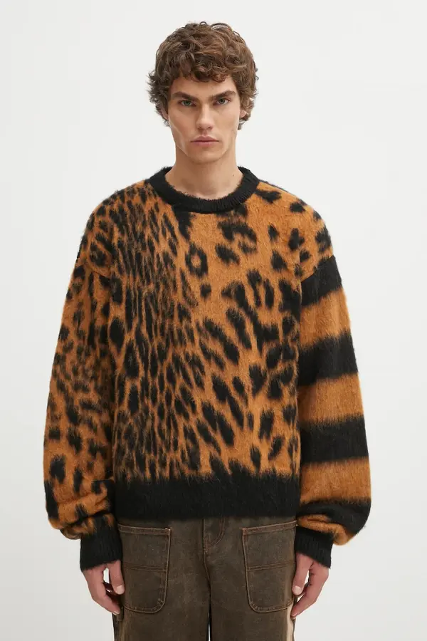 Aries Pulover s dodatkom vune Aries Brushed Leopard