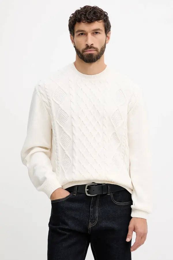 Armani Exchange Pulover s dodatkom vune Armani Exchange