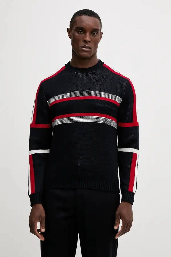 Armani Exchange Pulover s dodatkom vune Armani Exchange