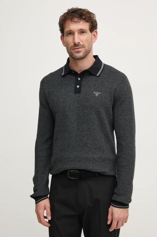 Barbour Pulover s dodatkom vune Barbour za muškarce, boja: crna, MKN1631CH91