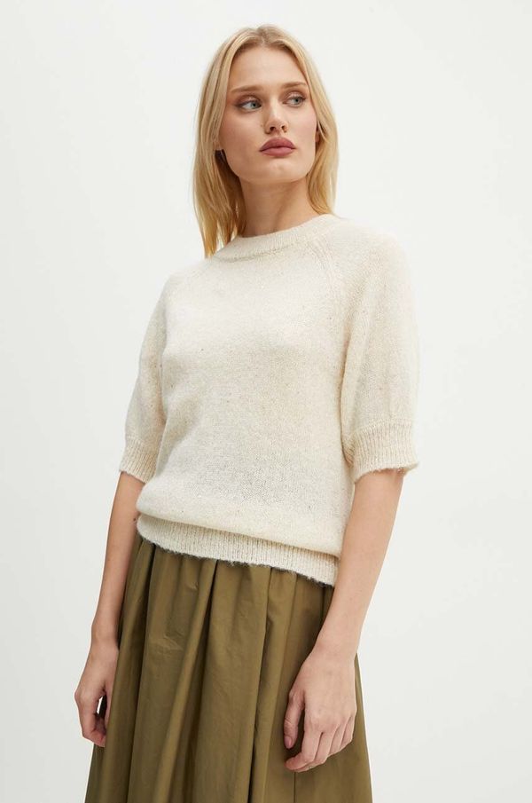 Bruuns Bazaar Pulover s dodatkom vune Bruuns Bazaar AlchemillaBBHalias knit za žene, boja: bež, lagani, BBW4070