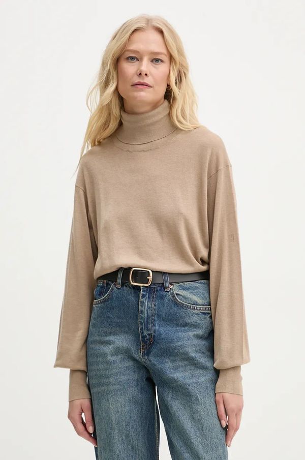 By Malene Birger Pulover s dodatkom vune By Malene Birger MOHSEN za žene, boja: bež, lagani, s dolčevitom, Q72551001