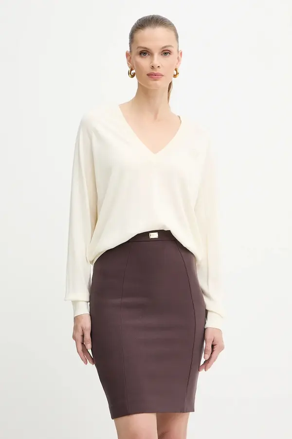 Elisabetta Franchi Pulover s dodatkom vune Elisabetta Franchi