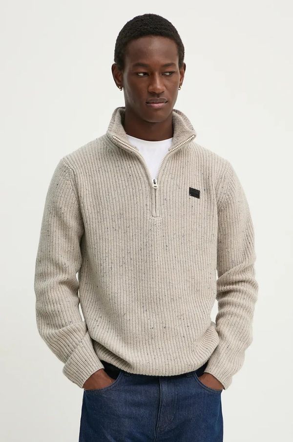 G-Star Raw Pulover s dodatkom vune G-Star Raw za muškarce, boja: bež, s dolčevitom, D25123-D754