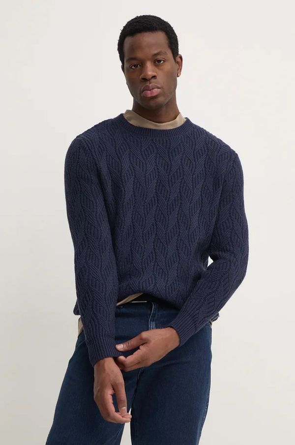 Guess Pulover s dodatkom vune Guess EVANDER za muškarce, boja: tamno plava, M4BR19.Z3HD1