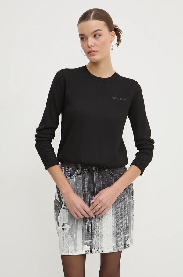 Guess Jeans Pulover s dodatkom vune Guess Jeans za žene, boja: crna, W4BR83 Z3HO2