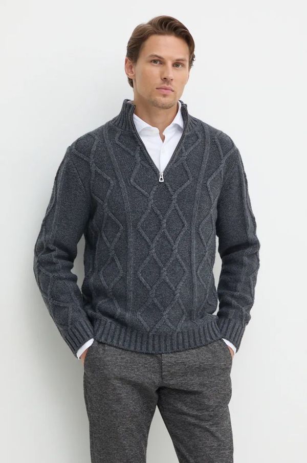 Guess Pulover s dodatkom vune Guess za muškarce, boja: siva, topli, M4BR49.Z3IN0