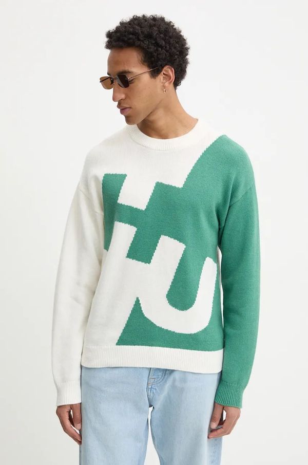 Hugo Blue Pulover s dodatkom vune Hugo Blue za muškarce, boja: zelena, 50527220