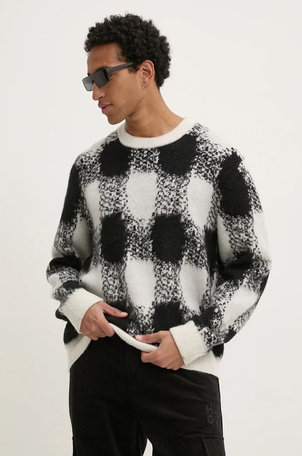 Hugo Pulover s dodatkom vune HUGO za muškarce, boja: crna, 50524555