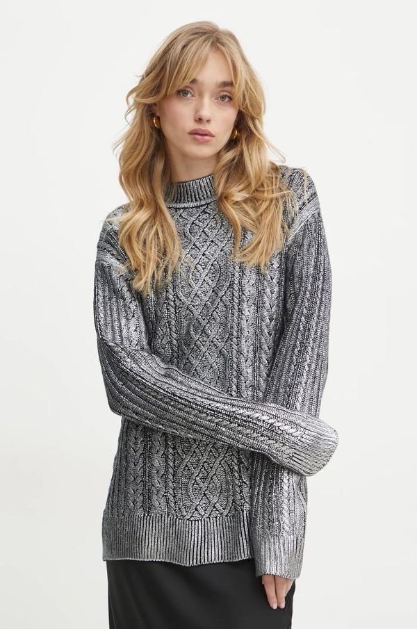 Karl Lagerfeld Pulover s dodatkom vune Karl Lagerfeld za žene, boja: siva, A1W18029