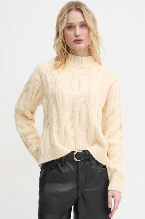 Levi's Pulover s dodatkom vune Levi's za žene, boja: žuta, topli, s poludolčevitom, A8507