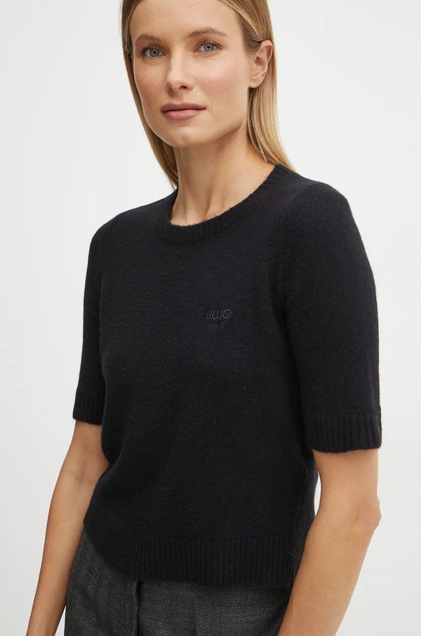 Liu Jo Pulover s dodatkom vune Liu Jo za žene, boja: crna, WF4365 MA49P