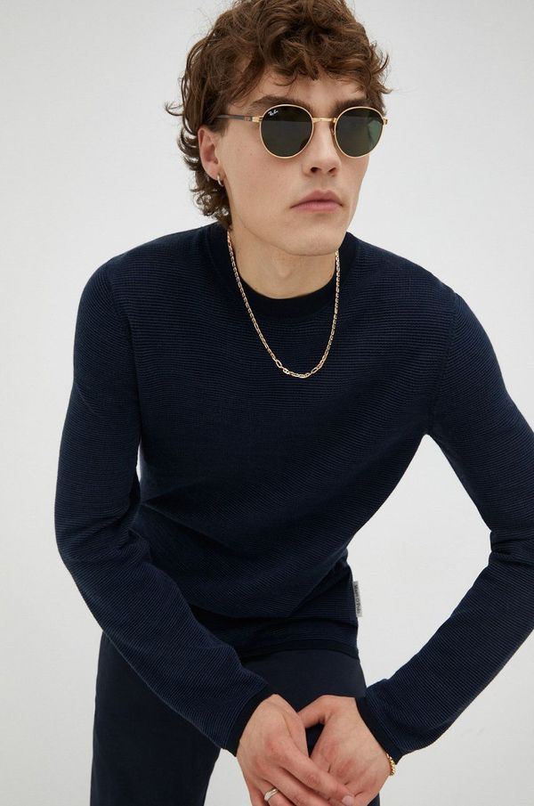 Marc O'Polo Pulover s dodatkom vune Marc O'Polo za muškarce, boja: tamno plava, lagani