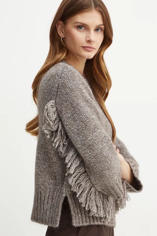 Marella Pulover s dodatkom vune Marella za žene, boja: siva, topli, 2423366165200