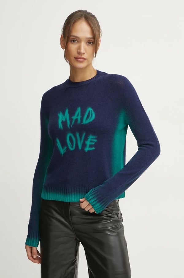 Max&Co. Pulover s dodatkom vune MAX&Co. za žene, boja: tamno plava, lagani, 2518361021200