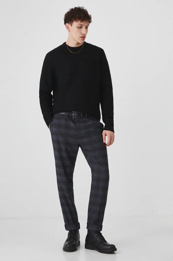 Medicine Pulover s dodatkom vune Medicine za muškarce, boja: crna, topli