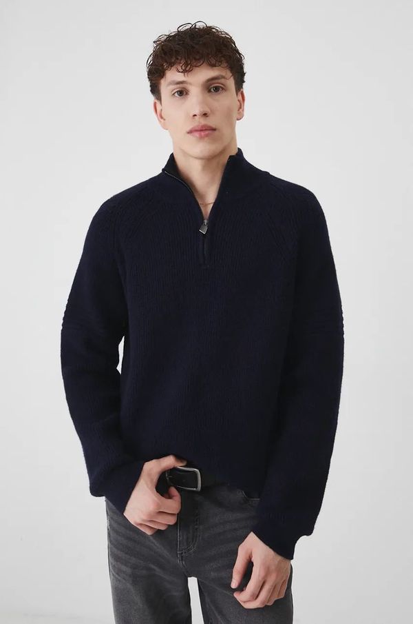 Medicine Pulover s dodatkom vune Medicine za muškarce, boja: tamno plava, s dolčevitom