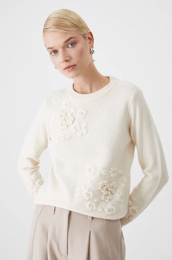 Medicine Pulover s dodatkom vune Medicine za žene, boja: bež, topli