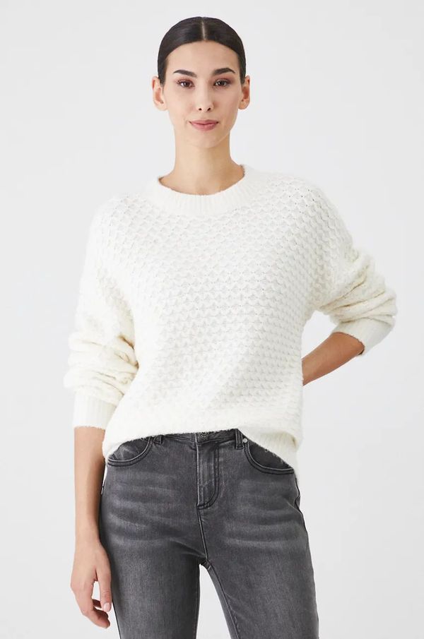 Medicine Pulover s dodatkom vune Medicine za žene, boja: bež, topli