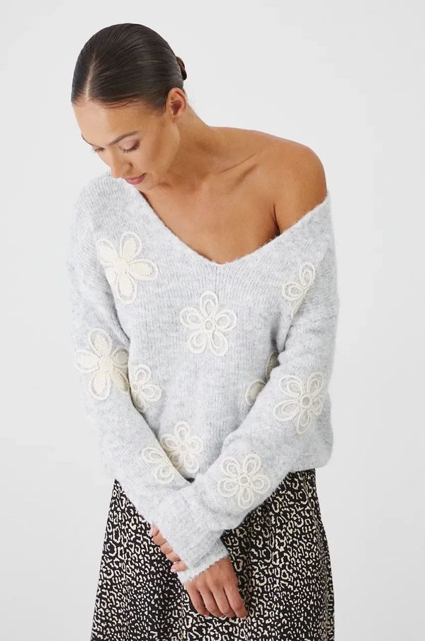 Medicine Pulover s dodatkom vune Medicine za žene, boja: siva