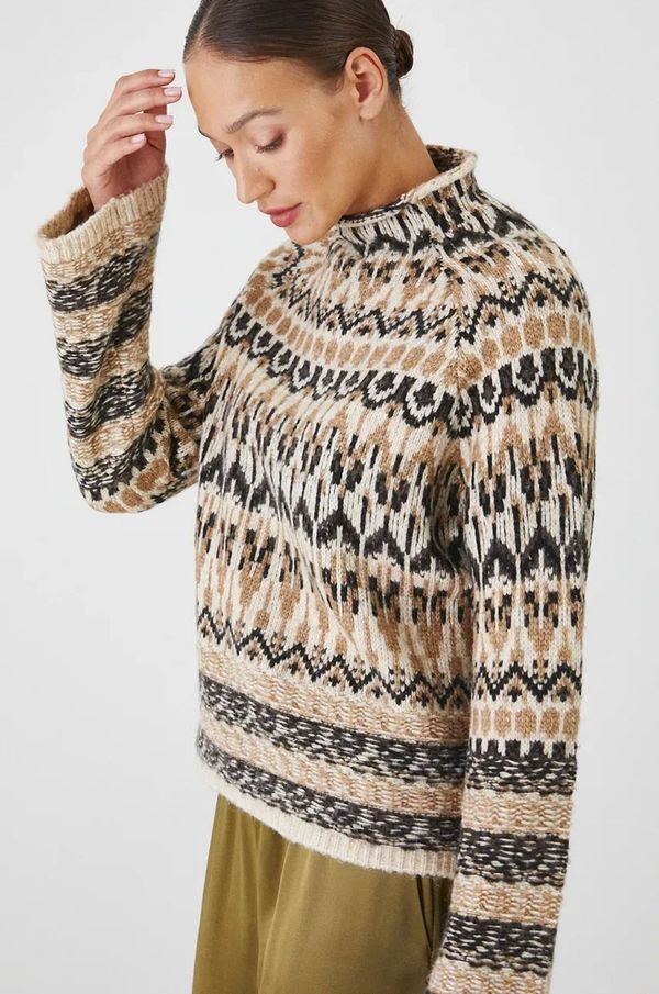 Medicine Pulover s dodatkom vune Medicine za žene, topli, s dolčevitom