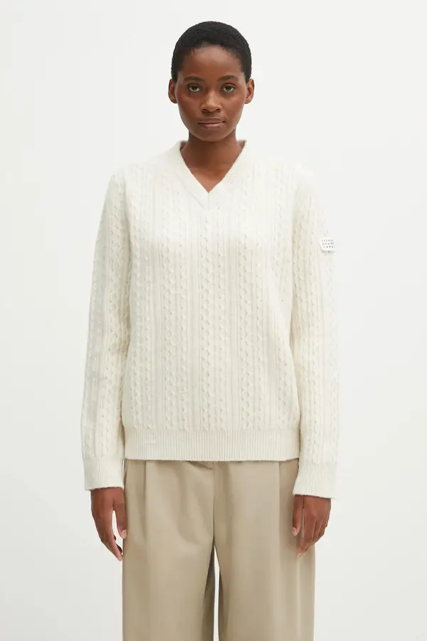 MM6 Maison Margiela Pulover s dodatkom vune MM6 Maison Margiela