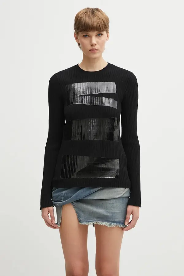 MM6 Maison Margiela Pulover s dodatkom vune MM6 Maison Margiela