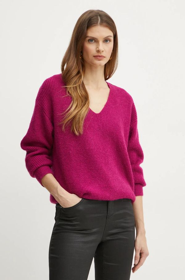 Morgan Pulover s dodatkom vune Morgan MBLEUET za žene, boja: ružičasta, MBLEUET