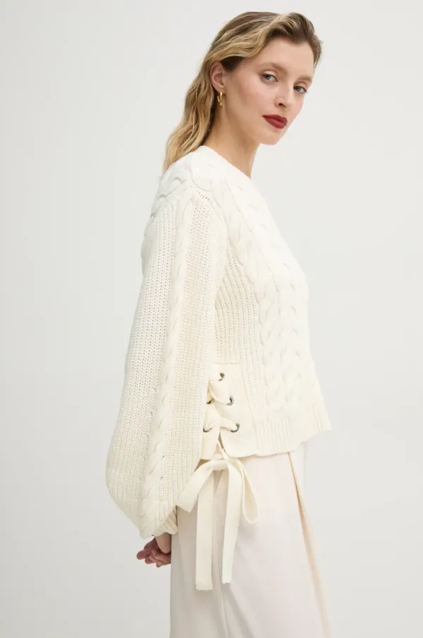 MUNTHE Pulover s dodatkom vune MUNTHE FABRICKA za žene, boja: bež, 251160025176