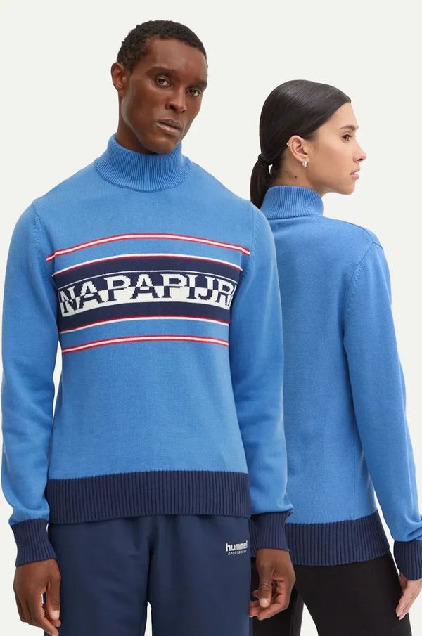 Napapijri Pulover s dodatkom vune Napapijri D-Sardona boja: ljubičasta, topli, s poludolčevitom, NP0A4I2AB2P1