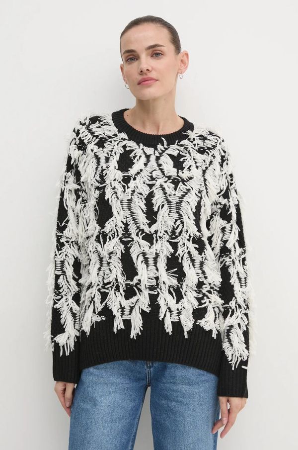 OUI Pulover s dodatkom vune OUI za žene, boja: bijela, topli, 90176