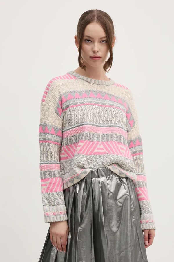 OUI Pulover s dodatkom vune OUI za žene, boja: siva, 89590