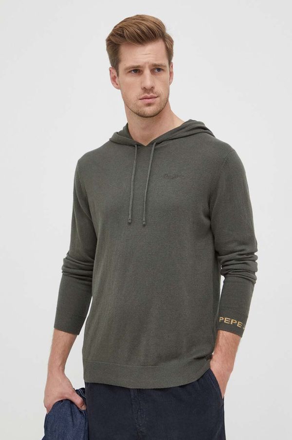Pepe Jeans Pulover s dodatkom vune Pepe Jeans Andre za muškarce, boja: zelena, lagani