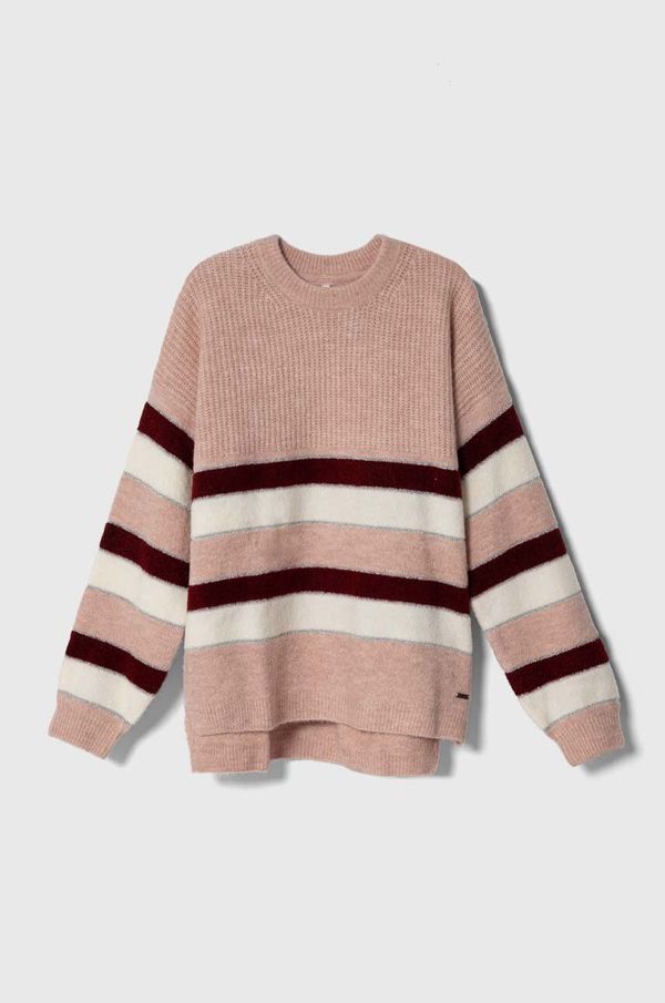 Pepe Jeans Pulover s dodatkom vune Pepe Jeans boja: bordo, topli