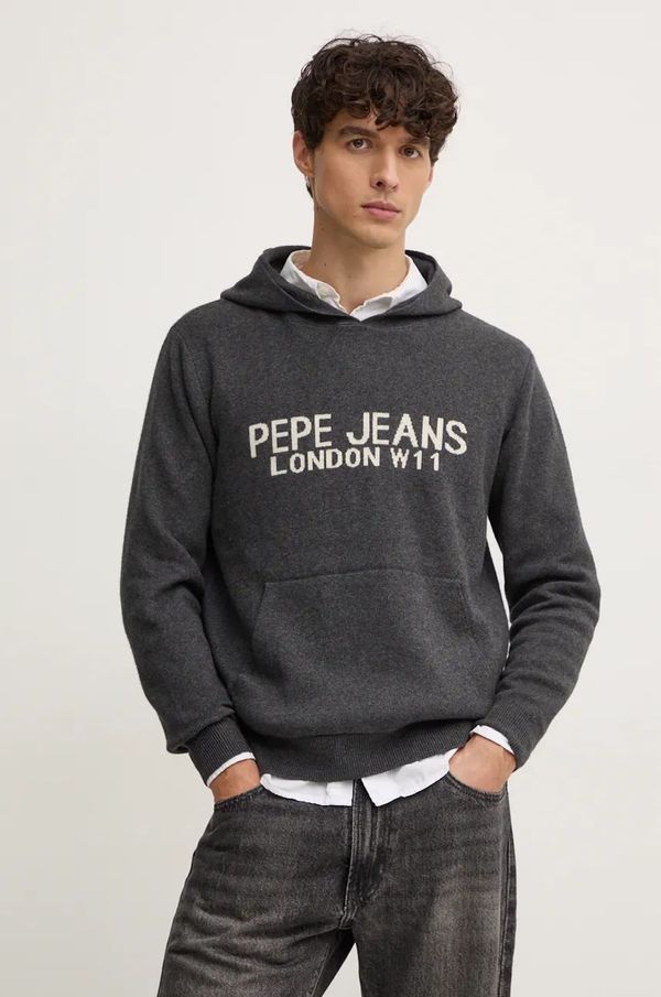 Pepe Jeans Pulover s dodatkom vune Pepe Jeans CARSON za muškarce, boja: siva, PM702459