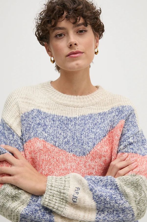 Pepe Jeans Pulover s dodatkom vune Pepe Jeans HARRIET za žene, boja: bež, PL702232