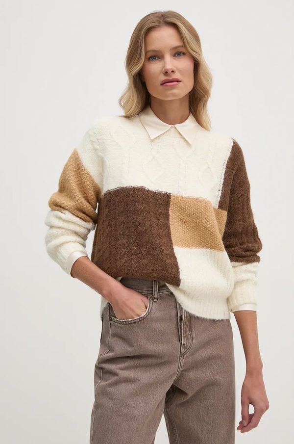 Pepe Jeans Pulover s dodatkom vune Pepe Jeans HILARY za žene, boja: bež, PL702194