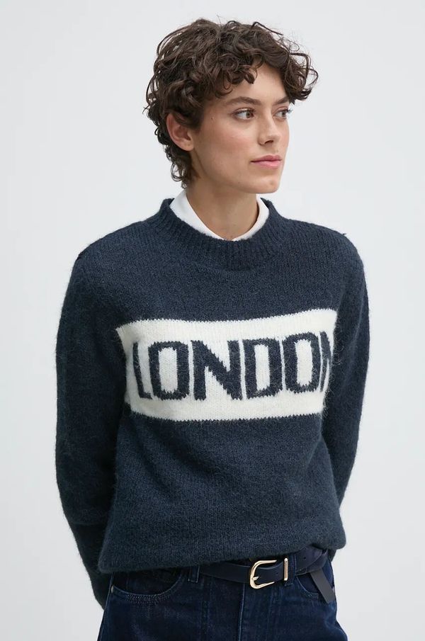 Pepe Jeans Pulover s dodatkom vune Pepe Jeans HILDA za žene, boja: tamno plava, PL702227