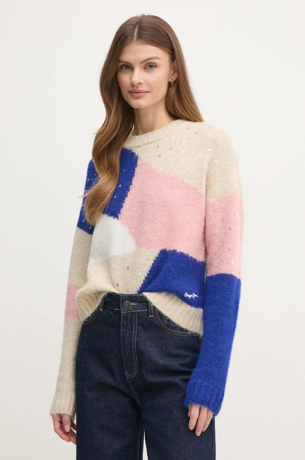 Pepe Jeans Pulover s dodatkom vune Pepe Jeans NORA za žene, boja: bež, PL702238