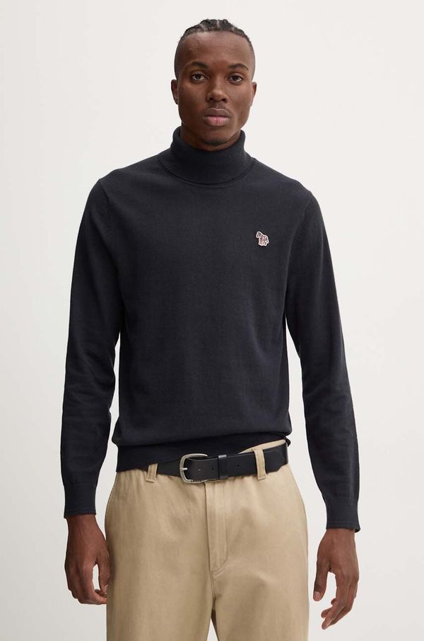 PS Paul Smith Pulover s dodatkom vune PS Paul Smith za muškarce, boja: crna, s dolčevitom, M2R.532XZ.N22226