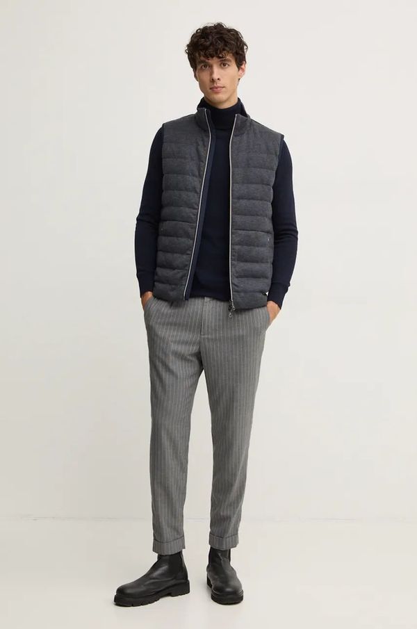 Sisley Pulover s dodatkom vune Sisley za muškarce, boja: tamno plava, lagani, s dolčevitom, 102HS2177