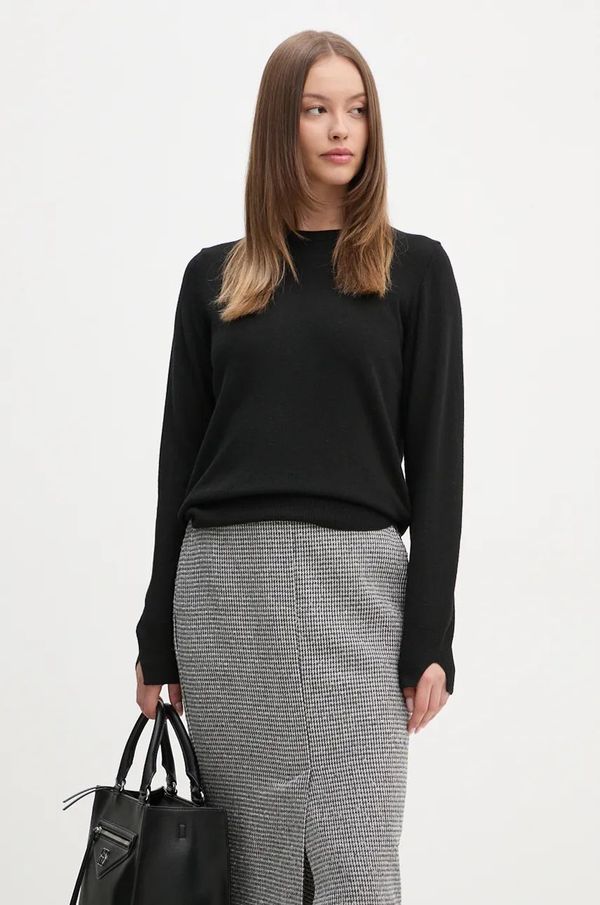 Sisley Pulover s dodatkom vune Sisley za žene, boja: crna, lagani, 102HM100F