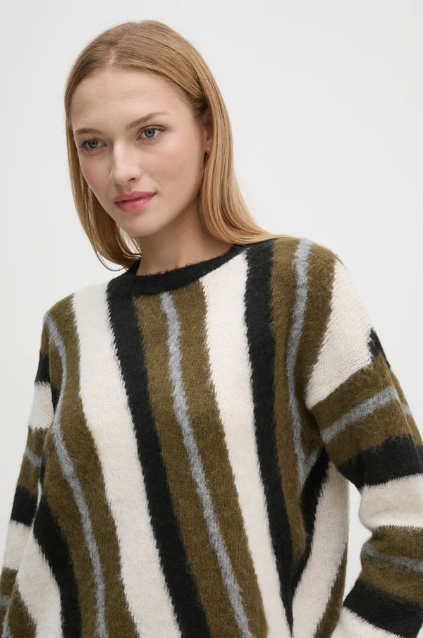 Sisley Pulover s dodatkom vune Sisley za žene, boja: zelena, 106QL105O