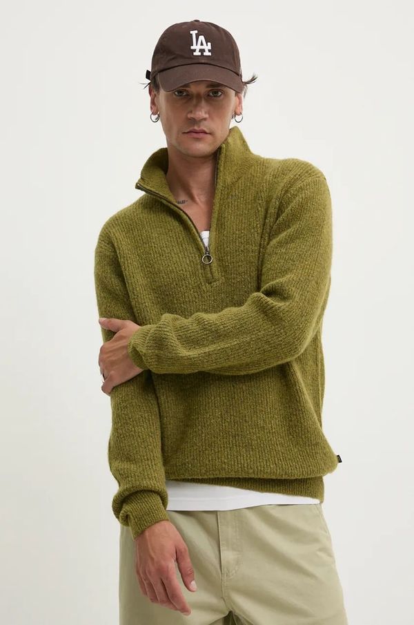 Solid Pulover s dodatkom vune Solid za muškarce, boja: zelena