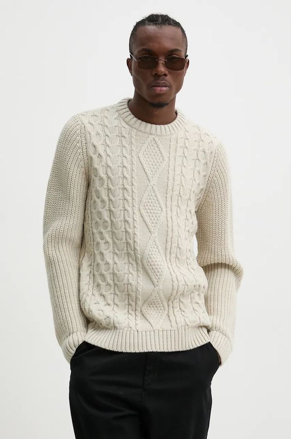 Superdry Pulover s dodatkom vune Superdry za muškarce, boja: bež, M6110638A-39E