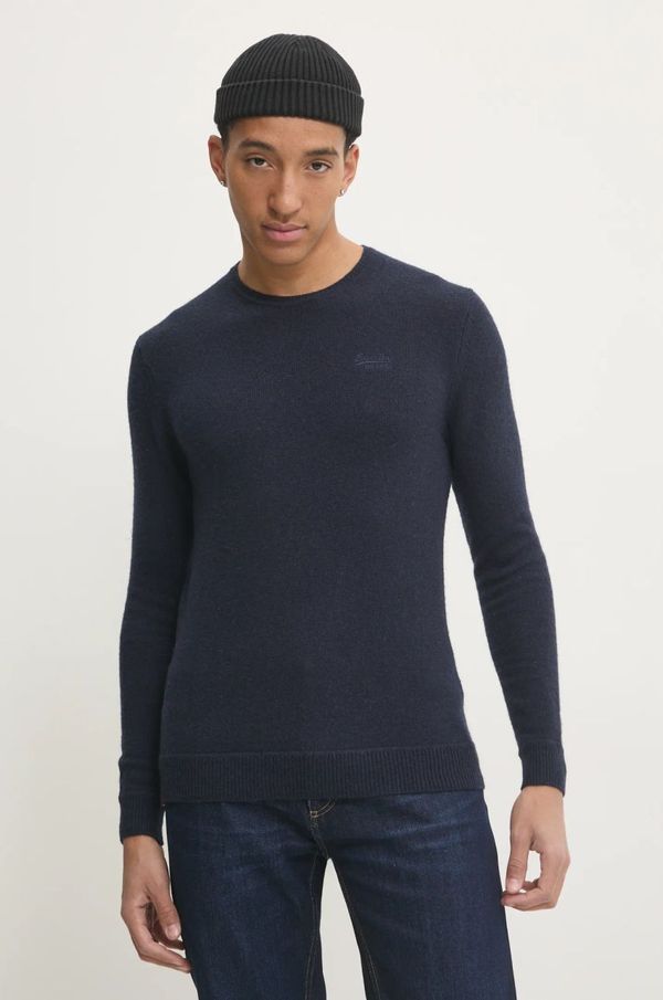 Superdry Pulover s dodatkom vune Superdry za muškarce, boja: tamno plava, M6110641A-5EJ