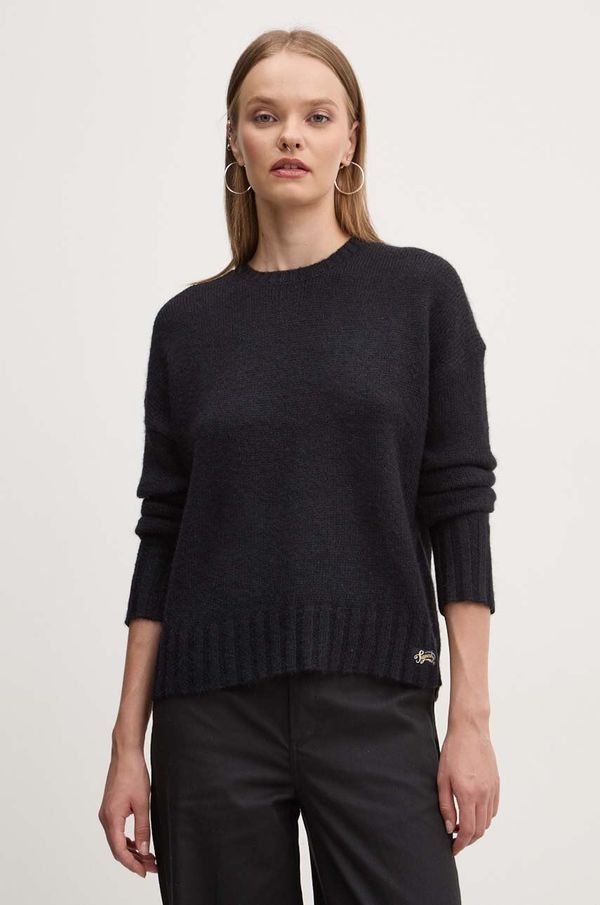 Superdry Pulover s dodatkom vune Superdry za žene, boja: crna, lagani, W6110567A-THG